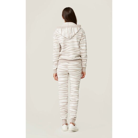 NWT Soia and Kyo taupe pink and white zebra print trackpants, M - Picture 4 of 15